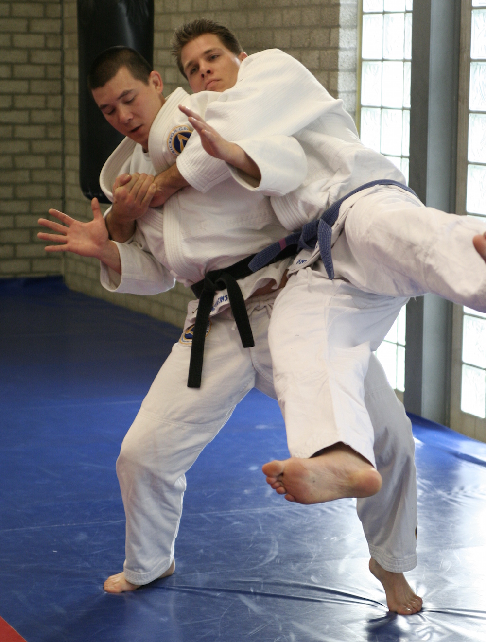 Antoni Hardonk training with BJJ Black Belt, Henry Akins